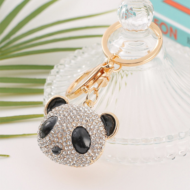 커플 우정 큐빅 판다 가방 차키 열쇠고리 다용도 키링 F225, 1개