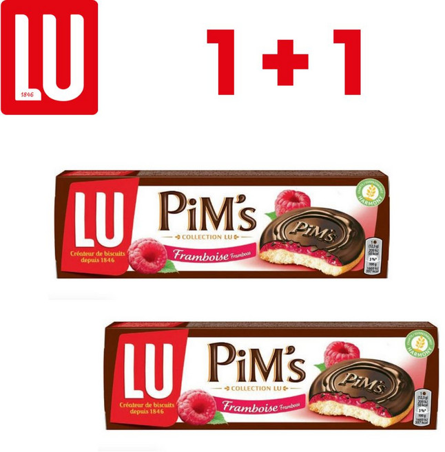 루 LU 프랑스비스킷 핌스 초콜렛 프람보아즈 비스킷, 2박스, 150g