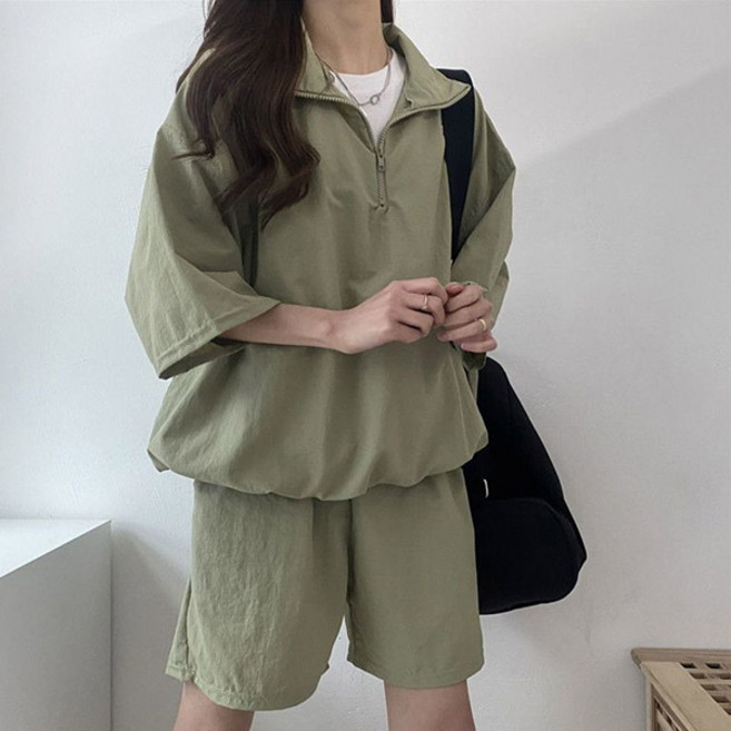 드마엘 나벨 바스락 아노락 트레이닝복세트(5color)+델로나