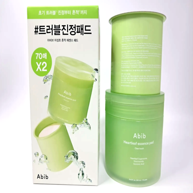방구석쇼핑 아비브 어성초 흔적 에센스 패드 클리어터치, 2개, 250ml