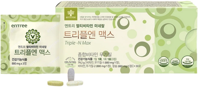 [살림의 왕] 하이리빙 트리플엔 맥스 30포 (1포에 3정) 24종 멀티비타민 미네랄 종합비타민, 1박스, 90정 - 쿠팡