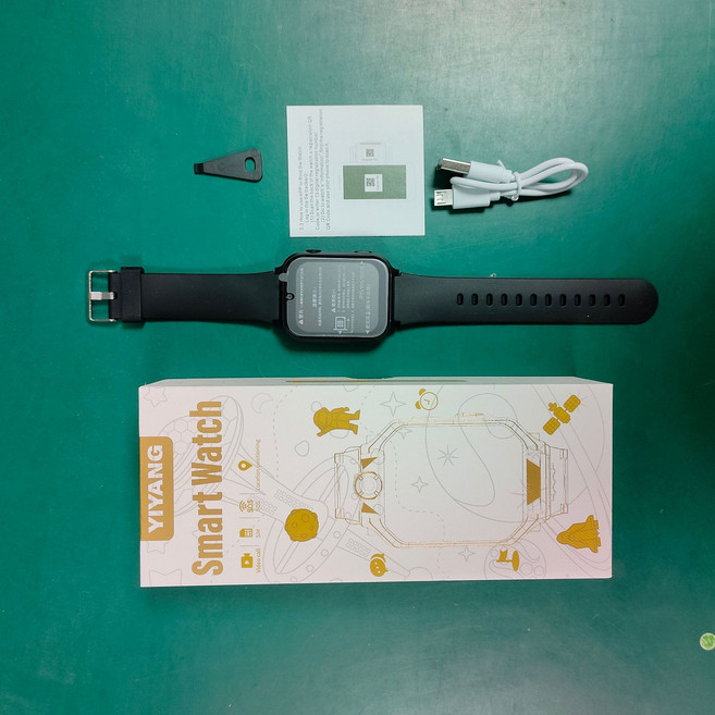YIYANG 兒童智慧電話手錶, Y30 - 4G - 1.83寸高畫質晰外貿版本黑色, 1個