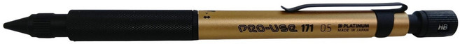 platinum 白金 Pro-Use 171 限定版 0.5mm 專業製圖鉛筆, 霧金, 1個裝