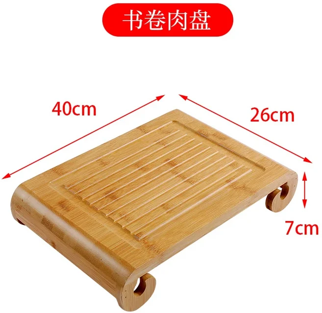 직사각형 대나무 저녁 식사 접시 가정용 팔레트 스시 조미료 칸막이 트레이