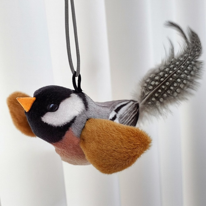 MAAH 고양이 터치하면 소리나는 새 장난감, 1개, 04.동박새