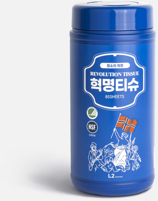 [홈쇼핑 정품] L2 혁명티슈 85매 멀티클리너 세정티슈 1종세제 안심성분, 1개