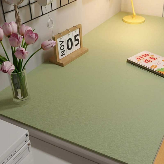 KDNC 깨끗한 미끄럼 방지 단색 책상 매트, 1개, 말차색(140*70cm)