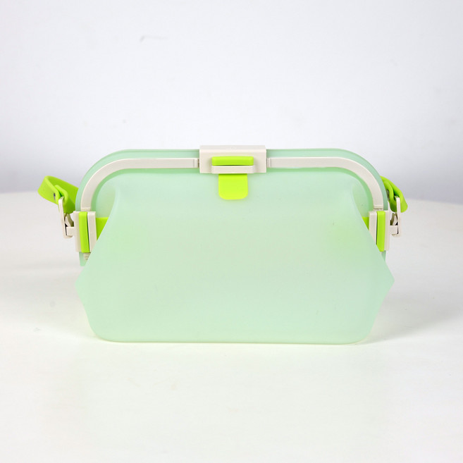 웰굿즈 수영장가방 수영복 수영가방 파우치 피치백 실리콘 방수 샤워가방, 라임