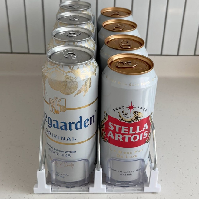 편의점 캔 디스펜서 음료수 냉장고 정리대 자동트레이, 2칸, 1개