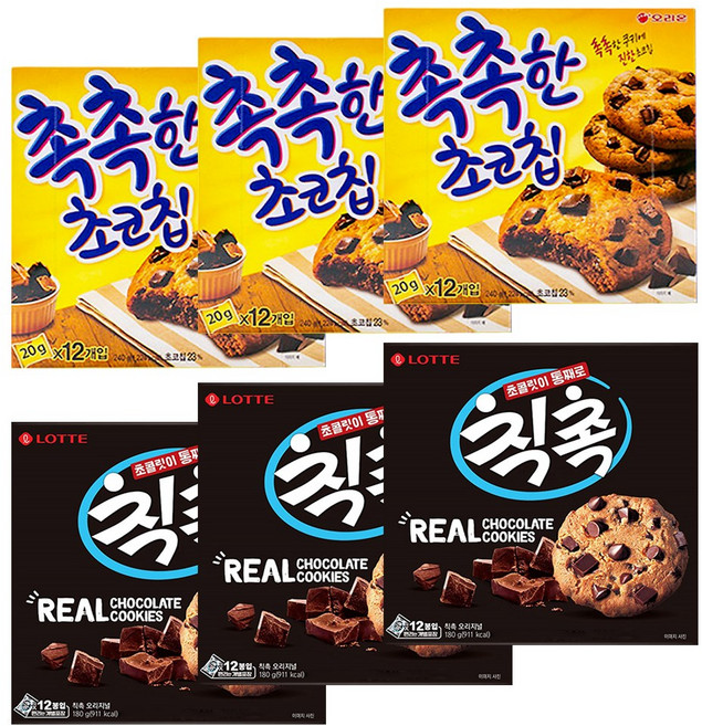 칙촉 180g + 촉촉한 초코칩 240g, 3개, 420g