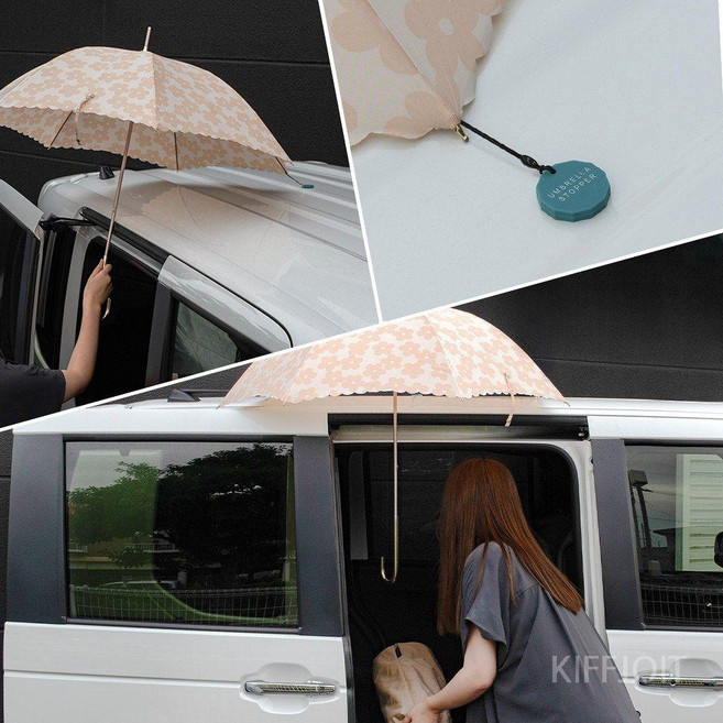 KIFFJOIT 우산자석 클립거치 스트랩, 그린