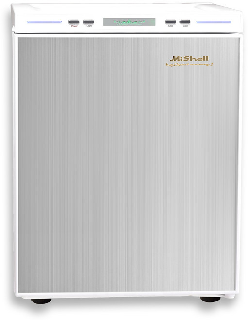 미쉘 무소음 화장품 냉장고 25L, 메탈실버, AT-0161SL