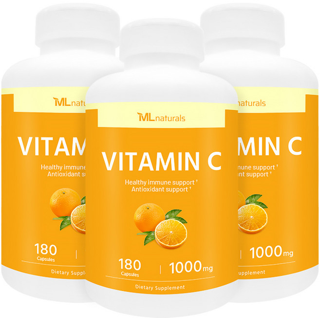 [미국빠른직구] 신제품 마이라이프 내추럴스 비타민 C 1000 mg, 3개, 180정