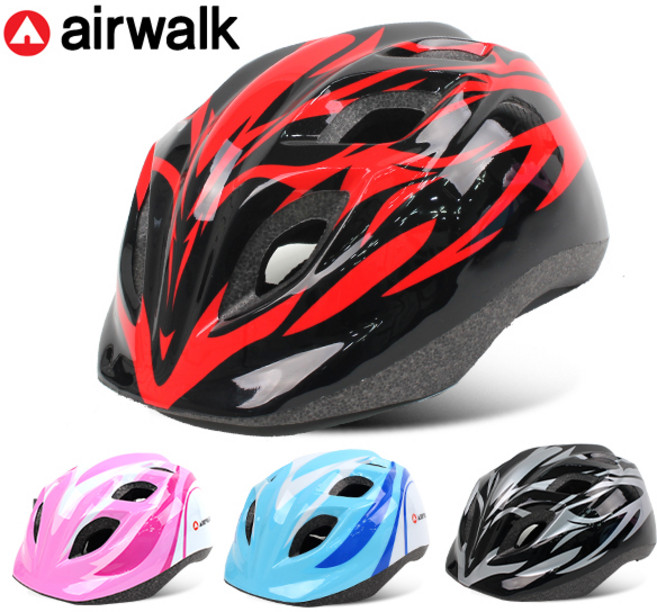 에어워크 아동 인라인헬멧 자전거헬멧 킥보드 스케이트보드 보호장비, 블랙, 1개