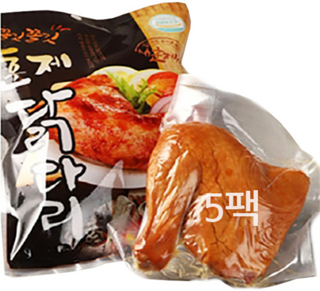 웰쉐프 훈제닭다리(냉장) 180g 에어프라이어 캠핑, 5개