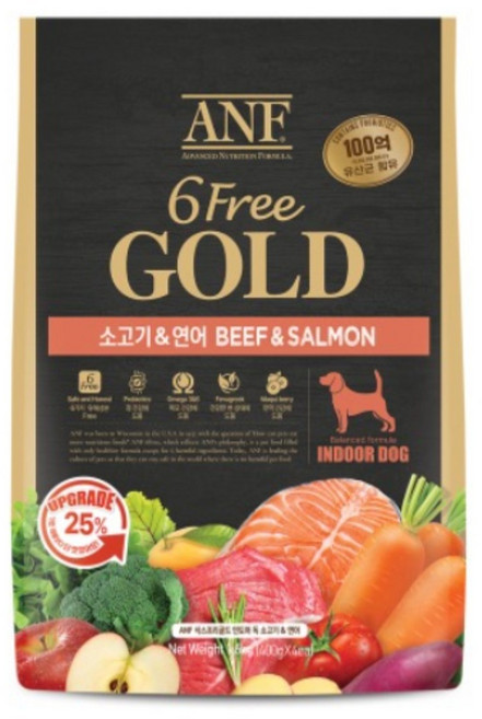 ANF 독 식스프리 골드 레드 1.6kg 소고기와 연어 강아지 사료+3만원이상 구매시 사은품증정-룸미러걸이형디퓨저, 1개