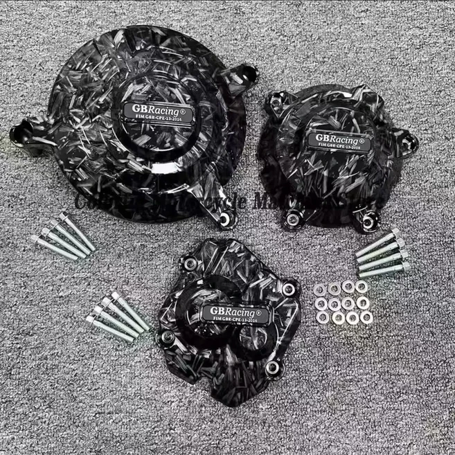 가와사키 오토바이 엔진 후드 GBRacing 보호 커버 ZX 10R 2011 2023, 01 빠른, 03 Forged Texture