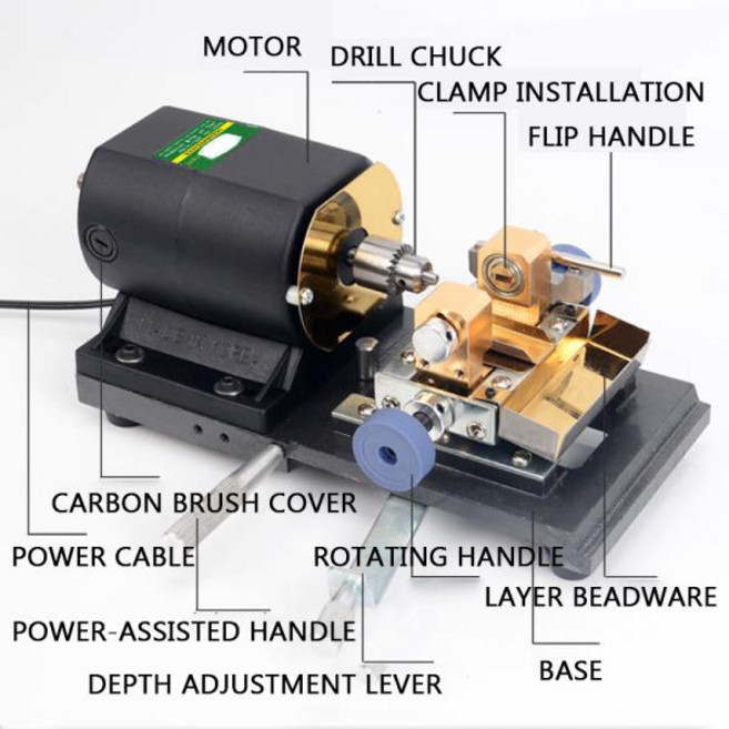 DIY 고출력 진주 드릴링 머신 웬완 연마 및 장비 부처님, 01 110V 240W, 1개