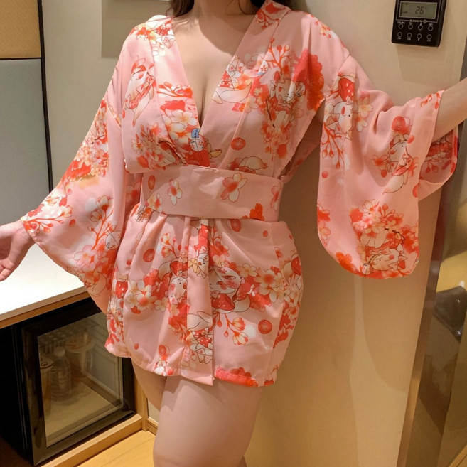 日式和服睡袍 大尺碼睡衣 性感角色服浴衣 3XL