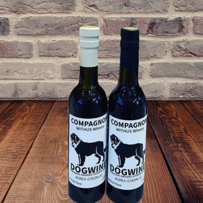 위드어스와이너리 강아지와인 비타민 건강음료 375ml, 강아지 와인 꼼빠뇽 375ml 1ea