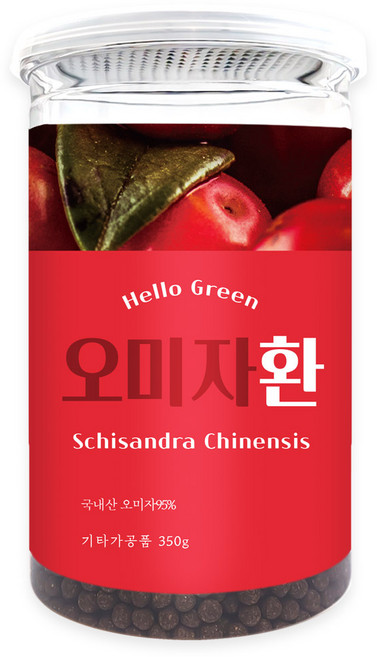 헬로우그린 국내산 오미자환 350g(통), 1개, 350g
