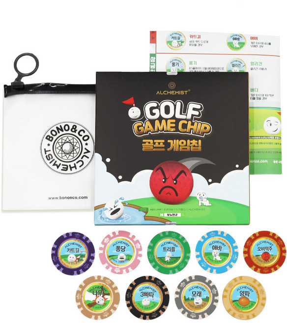 보노앤코 알키미스트 골프게임칩, 9p, 1개