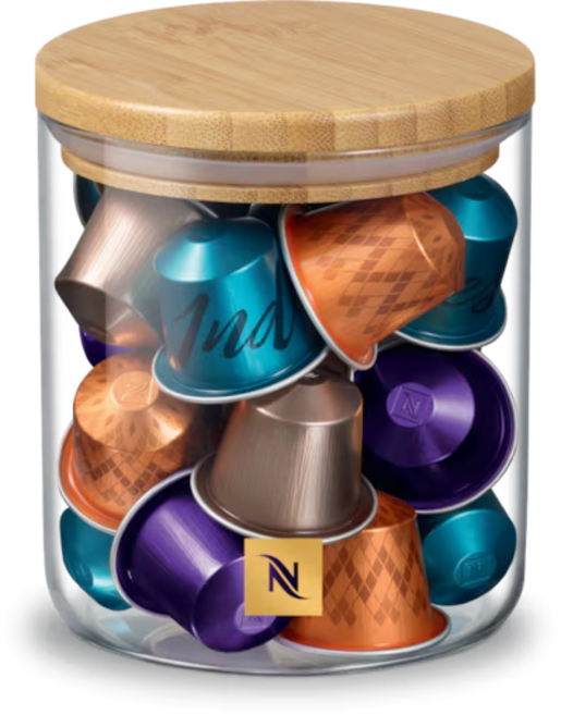 네스프레소 정품 캡슐커피 보관함 유리 보관함, 1개, 투명