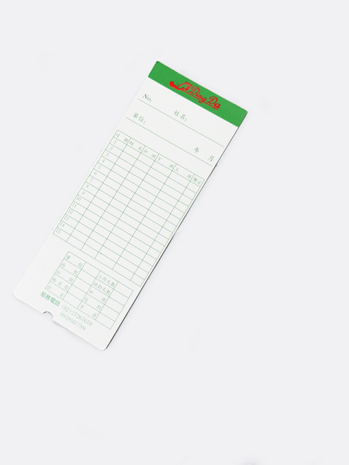 LIDINGDA 四欄位小卡紙, 1包, LIDINGDA  打卡紙 【四欄位小卡紙】