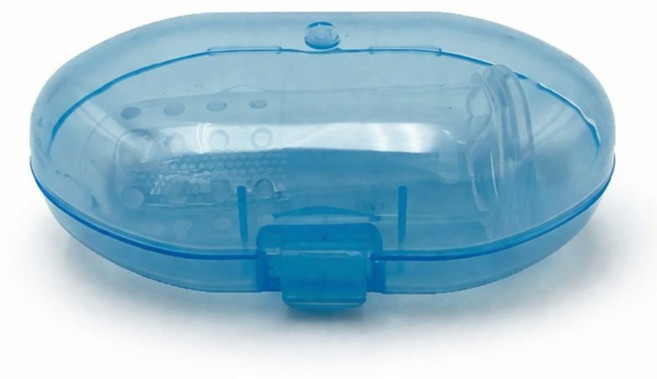 반려동물 손가락 칫솔 소형 실리콘 강아지 고양이 구강관리 치석제거, 1개, 파랑케이스 5입