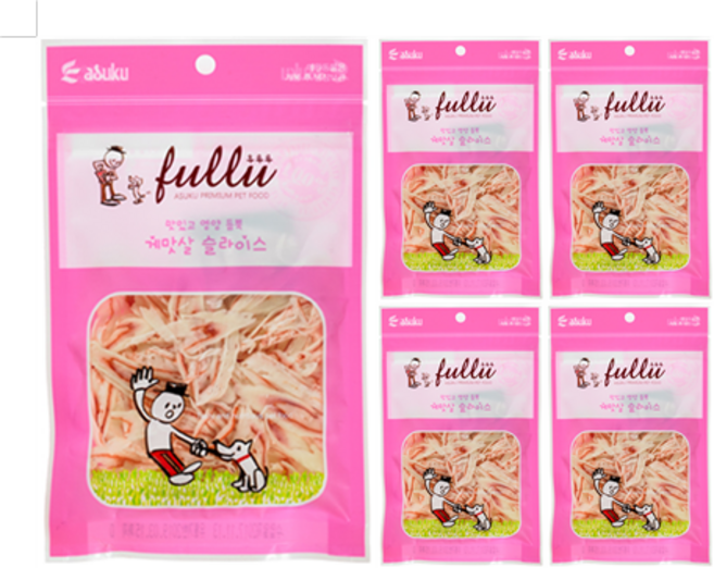 아스쿠 반려동물 후루루 슬라이스 간식, 게맛살, 30g, 5개