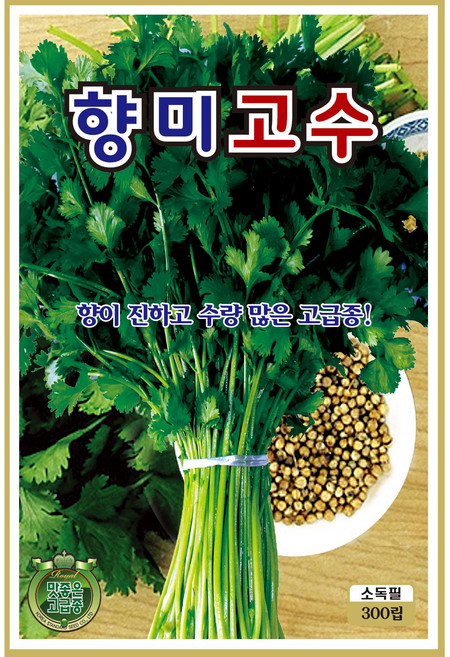 팜앤리빙 고수씨앗 300립 샹챠이 향채나물 종자, 5개