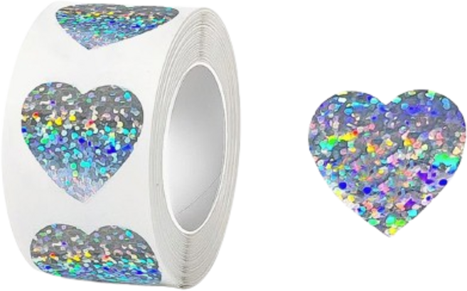 재물운 스티커 500매, 1개, 반짝이실버