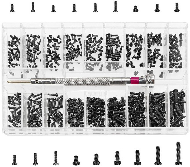노트북 나사 180PCS 컴퓨터 안경 수리 부품, 180개