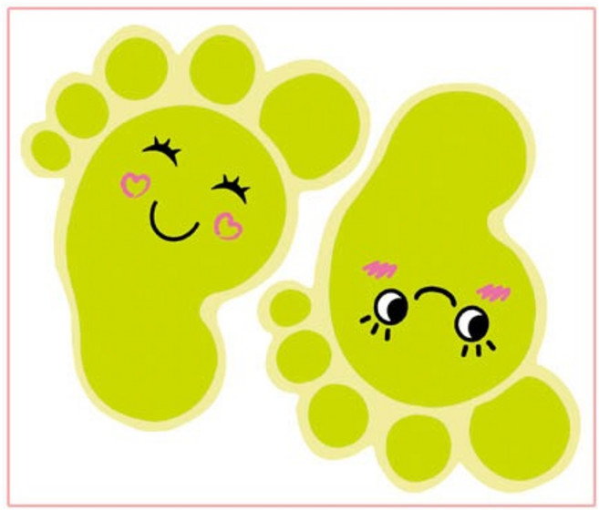 환타스틱스(스티커몰)발바닥(5쌍) 통통연두 F-174, 상세페이지 참조