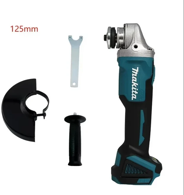 마키타 신형 마키타 전동 DGA404 브러시리스 앵글 그라인더 연마 절단기 무선 도구 18V 배터리용, 02 125MM no battery, 01 EU