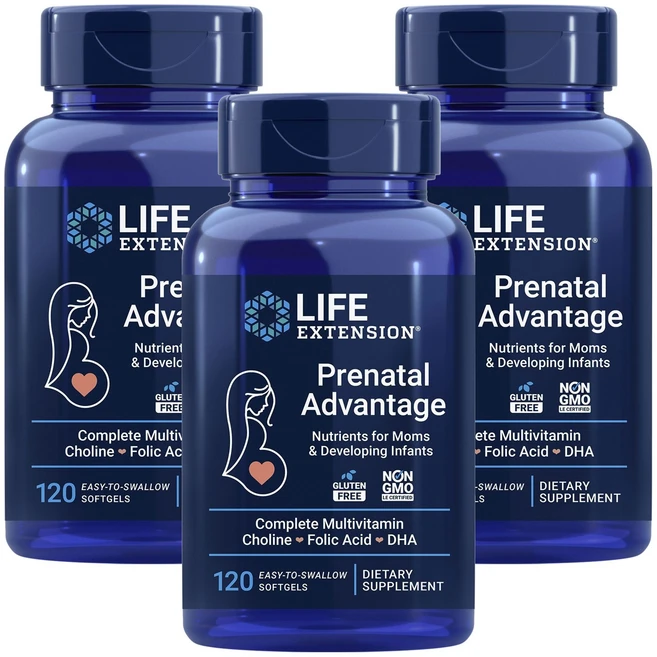 라이프익스텐션 프레나탈 어드밴티지 이지 투 스왈로우 소프트젤, 120정, 3개 - 쿠팡