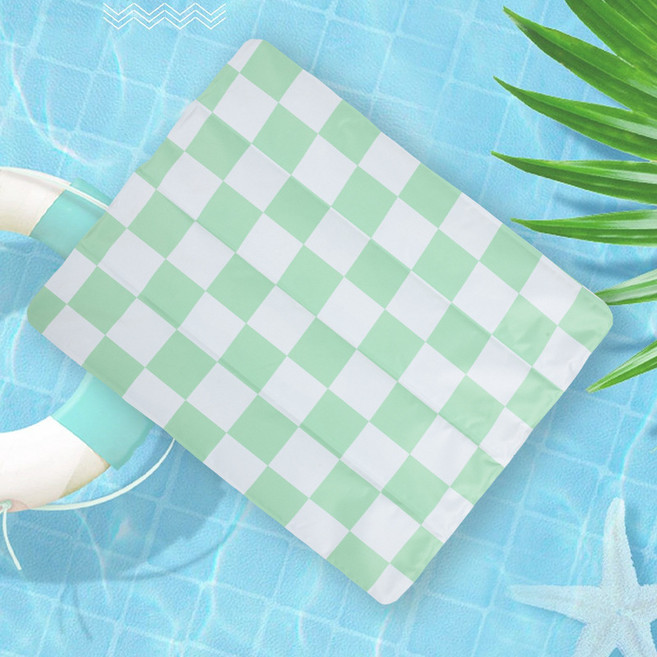 개웃기냥 애견 아이스매트 여름 돗자리 침구 얼음집 방석, E 그린체크, 1개