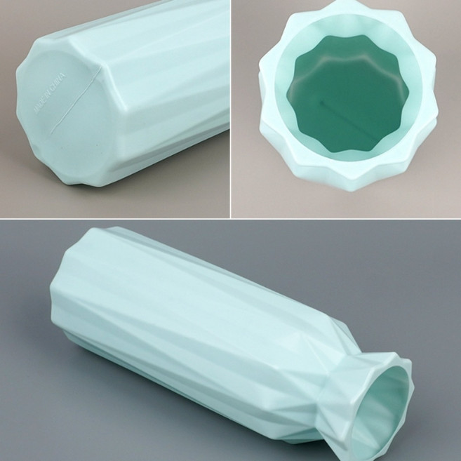 머니마니추천샵 플라스틱 화병 꽃병 일자형 거실화병, 그레이