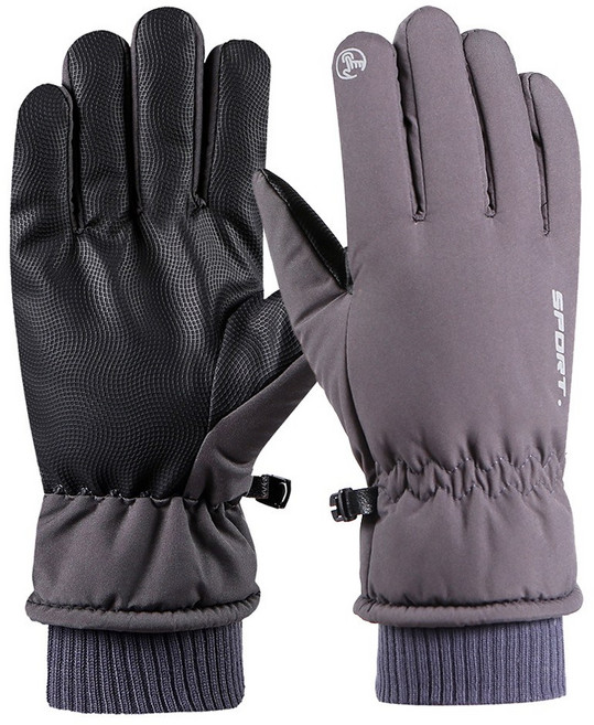 에스와이씨 남녀 겨울 터치가능 스키보드 방한 장갑, 1개, 그레이