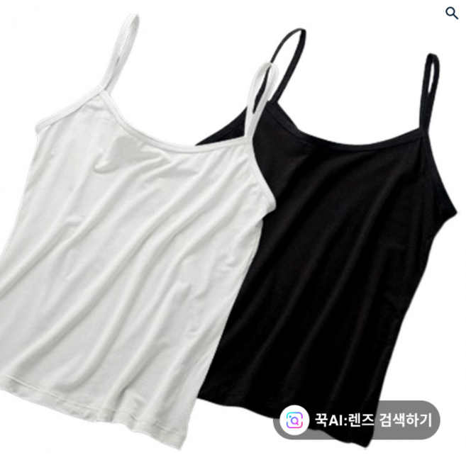 비주 스판 슬림형 끈나시 이너 민소매 나시티 속옷 여성 나시