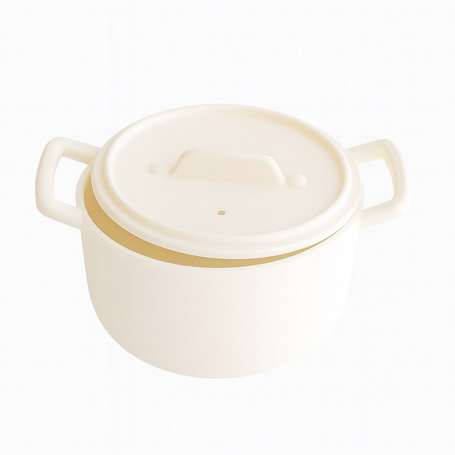 주닷 실리콘 찜기 냄비 전자레인지 용기 계란찜기 600ml, 화이트, 1개