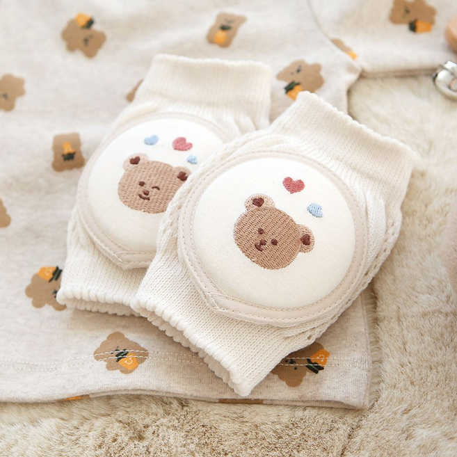 돗투돗 자수 아기 무릎보호대 유아용 양쪽 세트, 1개, 돗꼼