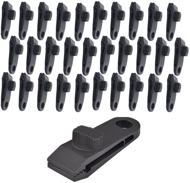 타프클립 텐트집게 이지클립 스토퍼 텐트고정클립 캠핑클립, 30개, 사각