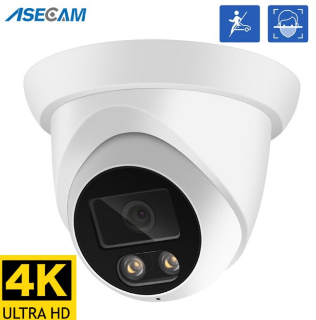 8MP 4K IP 카메라 야외 ASECAM 얼굴 감지 오디오 라이트 H.265 Onvif CCTV 금속 돔 RTSP, 01 4MP POE AI Camera, 01 3.6mm