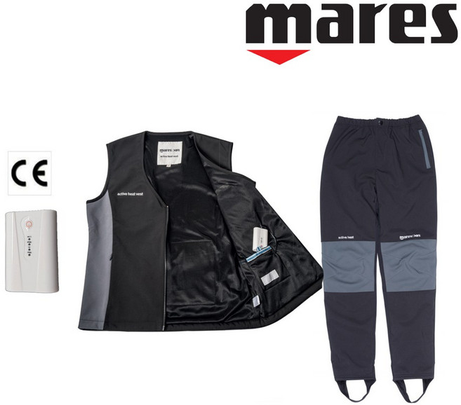마레스 드라이슈트 발열내피 액티브 히팅 베스트 팬츠 세트 스쿠버다이빙 스킨스쿠버