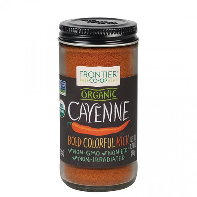 프론티어 허브 유기농 갈은 카이엔 페퍼 48.2그램 Frontier Herb Organic Ground Cayenne Pepper 1.7 oz, 심플리 오가닉 Frontier Herb 유기농 그라운드, 48g, 1개 - 쿠팡