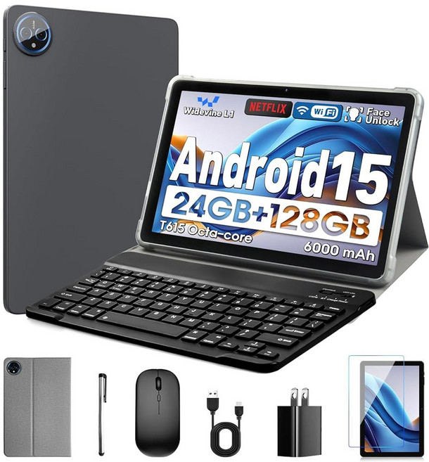 아오반테 10인치 태블릿 안드로이드 15 24GB RAM 128GB ROM 1TB 가능 옥타코어 1280x800 IPS HD 터치스크린 5MP 8MP 듀얼 카메라 60