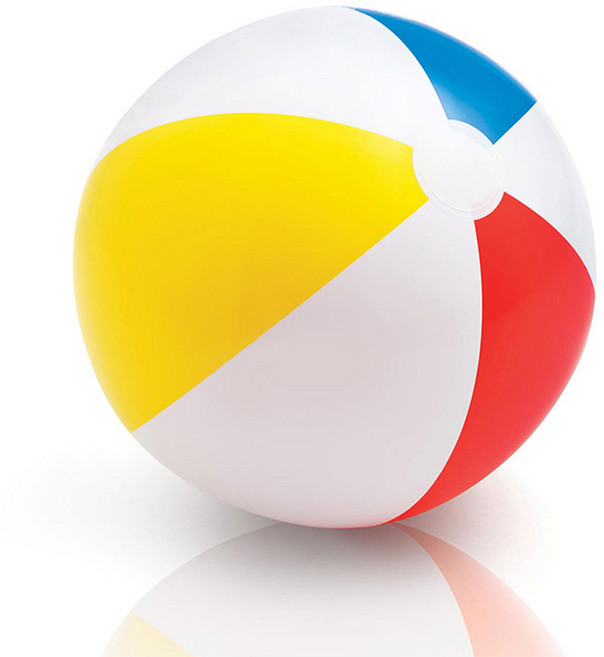 구스터프 2중마개 원형 비치볼 대형, 51cm, 혼합색상, 1개
