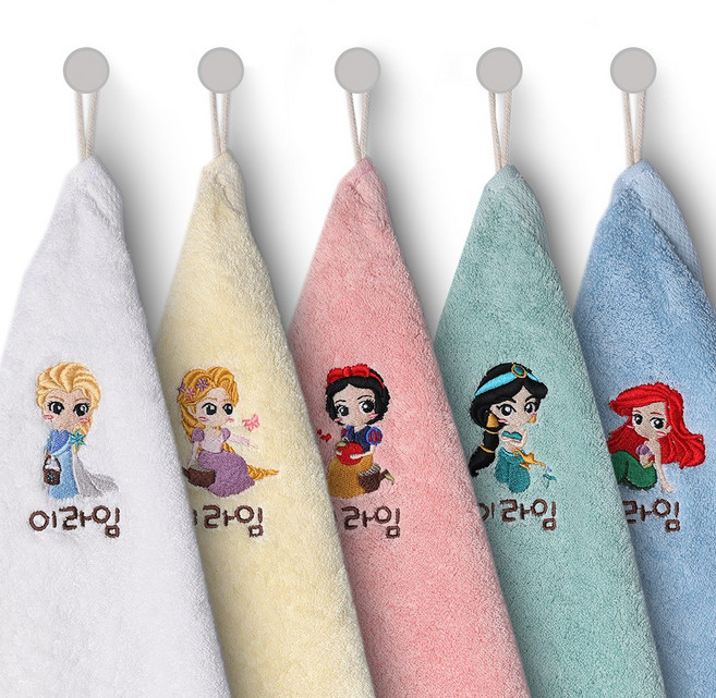 라임데일리 어린이집 고리수건, 공주 프렌즈, 1세트