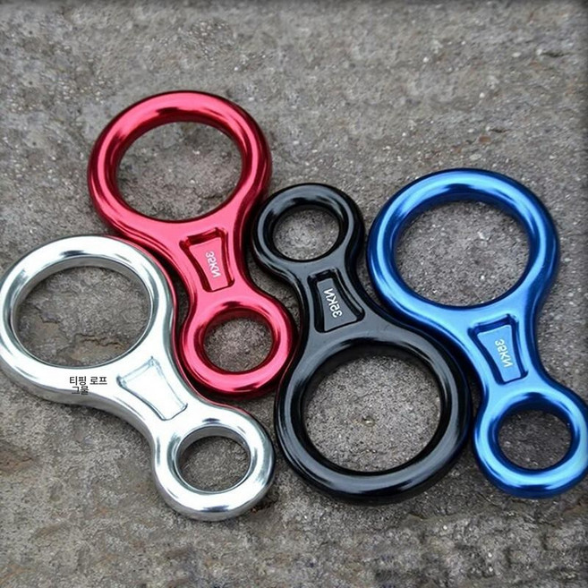 에어 알루미늄 팔자형 활강기 케이블 강하 장비 클라이밍 팔자형 활강기 고공탈출 완강기, 레드